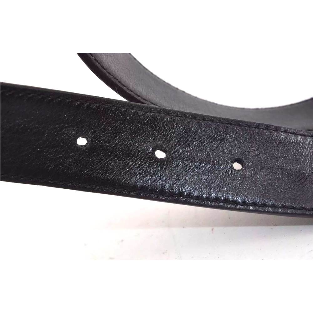 Gucci Black/Tan Belt Interlocking GGs EUC - Picture 8 of 9